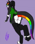 alternative_fashion anthro bottomwear butt cheerleader clothed clothing female fur hair legwear long_hair looking_at_viewer panties paws rainbow scene_(fashion) scene_haircut simple_background skirt smile solo sparklefur stockings thigh_highs underwear upskirt spacecadet synth_(hax) hybrid kangaroo macropod mammal marsupial 4:5