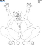 anthro balls breasts duo female full_nelson genitals legs_up male male/female nude pubes spread_legs spreading harpseal felid lion mammal pantherine 2021 absurd_res hi_res