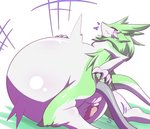 anal anal_penetration anthro balls belly belly_expansion big_belly expansion genitals hose huge_belly hyper hyper_belly male penetration penis solo tail daikonazi nul sergal absurd_res hi_res