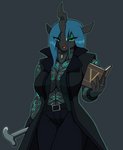 anthro arm_tattoo book cane chest_tattoo female solo tattoo droll3 capcom devil_may_cry devil_may_cry_5 friendship_is_magic hasbro my_little_pony queen_chrysalis_(mlp) v_(devil_may_cry) arthropod changeling crossover hi_res