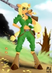 anthro anthrofied belt blonde_hair breasts bullet clothing female freckles fur green_eyes gun hair heavy_weapon holding_gun holding_object holding_ranged_weapon holding_weapon maschinengewehr_42 mg_42 navel nazi orange_body orange_fur outside plant ponytail ranged_weapon smile solo spent_casing tail tree uniform weapon unknown_artist friendship_is_magic hasbro my_little_pony wehrmacht applejack_(mlp) earth_pony equid equine horse mammal pony 2013 full-length_portrait hi_res portrait