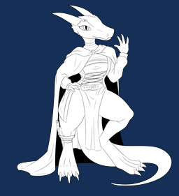 anthro belt claws clothed clothing dagger dress female horn looking_at_viewer melee_weapon simple_background smile solo standing thick_thighs transparent_background weapon wide_hips standing_tough kobold reptile scalie 2019 absurd_res alpha_channel digital_media_(artwork) greyscale hi_res monochrome