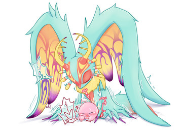 ambiguous_gender ambiguous_penetrated ambiguous_penetration anthro anthro_on_feral anthro_penetrating anthro_penetrating_feral antlers bed bedroom_sex bestiality biped blush blush_lines bodily_fluids breath chest_tuft colored_nails countershading cum cum_inside cum_splatter digitigrade dipstick_tail doggystyle duo ejaculation eyes_closed feral feral_penetrated fingernails fluffy fluffy_tail from_behind_position fur furniture genital_fluids head_wings heart_symbol horn huge_wings kneeling larger_anthro larger_male lying male male/ambiguous male_penetrating male_penetrating_ambiguous markings mouthless multicolored_body multicolored_fur nails neck_tuft nude_ambiguous nude_anthro nude_male on_bed on_front open_mouth orange_body orange_fur penetration pink_body purple_fingernails purple_nails red_body saliva sex size_difference smaller_ambiguous smaller_feral smaller_penetrated sweat sweatdrop tail tail_markings tan_body tan_fur teal_body teal_fur tears tears_of_pleasure text three-quarter_view tuft unusual_wing_placement wings sanntappe kirby_(series) nintendo fecto_elfilis kirby alien chinchilla chinchillid mammal rodent starling_(kirby) waddling_head 2022 digital_drawing_(artwork) digital_media_(artwork) japanese_description japanese_text signature female_(lore)