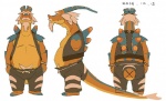 anthro beard facial_hair kemono male overweight overweight_anthro overweight_male simple_background solo tail white_background moto_(pixiv) motogen mythology dragon mythological_creature mythological_scalie scalie 2014