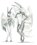 anthro anthrofied breasts cleavage clothed clothing clothing_lift cutie_mark duo female fur genitals hair horn motion_lines nipples open_mouth playboy_bunny pussy shirt shirt_lift spread_wings tail topwear unicorn_horn wings baron_engel friendship_is_magic hasbro my_little_pony mythology princess_celestia_(mlp) twilight_sparkle_(mlp) equid equine mammal mythological_creature mythological_equine winged_unicorn 2024 greyscale hi_res monochrome story story_at_source story_in_description