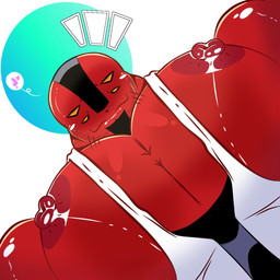 4_eyes areola barazoku big_areola big_muscles big_pecs blush clothing facial_markings hair hairless hairless_body hairless_face head_markings heart_symbol looking_at_viewer male male_humanoid markings multi_eye muscular muscular_humanoid nipples non-mammal_nipples pecs red_arms red_body red_chest red_hair red_nipples red_skin shirt smile tank_top topwear uameyg ben_10 cartoon_network four_arms_(ben_10) alien humanoid tetramand 1:1 2025 hi_res