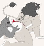 anal anthro anthro_on_anthro bodily_fluids bubble_butt butt butt_grab clothing duo hand_on_butt kneeling licking male male/male muscular oral rimming saliva sex smile sweat tattoo thong tongue tongue_out underwear hanzo_matsumoto daruva_(matsumoto_hk) ych_(character) felid lion mammal pantherine absurd_res hi_res