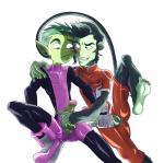 duo erection genitals handjob humanoid_genitalia humanoid_penis male male/male mutual_handjob mutual_masturbation penile penis selfcest sex simple_background square_crossover white_background unknown_artist cartoon_network dc_comics teen_titans teen_titans_(television_series) young_justice beast_boy humanoid