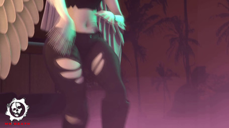 5_fingers amber_eyes anthro black_boots black_bottomwear black_clothing black_footwear black_pants bone_frill boots bottomwear bouncing_breasts bracelet breast_jiggle breasts clothing dancing detailed_background elbow_feathers eyeliner eyes_closed feathered_wings feathers female fingers footwear frill_(anatomy) grey_body grey_feathers grey_hair grey_scales hair halter_top jewelry jiggling long_hair looking_at_viewer makeup midriff music navel necklace pants scales shoes short_tail smile snout solo tail text torn_bottomwear torn_clothing torn_pants wings gearsassassins sound_warning aeridiccore_(modeler) cavemanon_studios goodbye_volcano_high snoot_game fang_(gvh) prehistoric_species pterodactylus pterosaur reptile scalie 16:9 2023 3d_(artwork) 3d_animation animated artist_name digital_media_(artwork) hi_res huge_filesize short_playtime sound source_filmmaker_(artwork) watermark webm widescreen nonbinary_(lore)