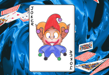 abstract_background ace_of_spades blue_body brown_body buckteeth card clothing fool's_hat harlequin hat headgear headwear joker_(playing_card) king_of_spades male playing_card poker purple_eyes queen_of_spades teeth three_of_hearts three_of_spades emenius balatro teriyaki_(character) mammal rodent sciurid tree_squirrel 2024 hi_res