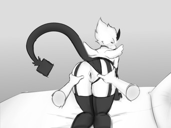 butt duo female fenna_(vrtstx) genitals male male/female presenting presenting_hindquarters vulva white_body vrtstx hi_res