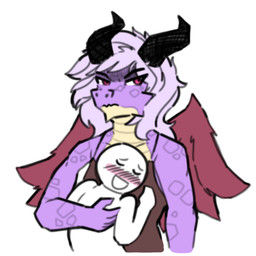 anthro blush duo eyes_closed female female_on_human hair horn hug human_on_anthro interspecies larger_female male male/female male_on_anthro pink_eyes purple_body purple_hair purple_scales scales simple_background size_difference smaller_male smile white_background wings mittensmcgee mythology anon carol_(mittensmcgee) dragon human mammal mythological_creature mythological_scalie scalie 1:1 hi_res