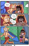 diaper diaper_under_clothing food high_chair pizza speech_bubble text bewskyss five_nights_at_freddy's scottgames sun_(fnaf) absurd_res comic english_text hi_res url