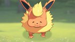 blonde_hair blurred_background feral fur grass hair orange_body orange_ears orange_fur plant quadruped solo yellow_body yellow_fur drunk_oak nintendo pokemon eeveelution flareon generation_1_pokemon pokemon_(species) 16:9 2023 hi_res widescreen