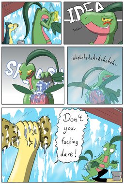 anthro blue_body blue_fur blush bucket butt caught_in_the_act container dialogue duo fur green_body leaf leaf_hair leaf_tail male monobutt multicolored_body multicolored_fur plant plant_hair profanity pseudo_hair red_body semi-anthro smile snickering speech_bubble sponge tail text two_tone_body two_tone_fur window window_washing yellow_body yellow_fur yellow_sclera macro710 thatweirdguy nintendo pokemon barnim_the_grovyle brand_the_typhlosion generation_2_pokemon generation_3_pokemon grovyle pokemon_(species) typhlosion comic digital_media_(artwork) english_text hi_res