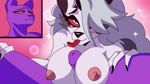 anthro blinking blush bodily_fluids breasts cum ejaculation fellatio female genital_fluids genitals looking_at_another male nipples oral penile saliva sex simple_background tongue tongue_out kato777 helluva_boss loona_(helluva_boss) 16:9 animated hi_res huge_filesize long_playtime sound webm widescreen