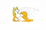 anthro female fur odalisque orange_body orange_fur simple_background solo tail white_background humpherythewolf alpha_and_omega draw_me_like_one_of_your_french_girls titanic kate_(alpha_and_omega) canid canine canis mammal wolf meme