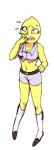 breasts cleavage clothed clothing female food fruit not_furry plant simple_background solo unknown_artist adventure_time cartoon_network lady_lemongrab candy_people_(at) elemental_creature flora_fauna food_creature food_humanoid humanoid lemon_people living_fruit living_lemon hi_res