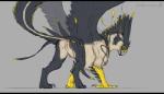 anus beak butt claws feathered_wings feathers female feral fur genitals looking_at_viewer presenting presenting_hindquarters pussy solo spreading standing teasing wings falcrus mythology zephyr_(falcrus) avian gryphon mammal mythological_avian mythological_creature 2019 hi_res