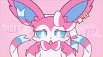 anthro solo sound_warning sylvpak nintendo pokemon eeveelution generation_6_pokemon pokemon_(species) sylveon 16:9 2d_animation animated hi_res meme motion_tweening short_playtime sound webm widescreen