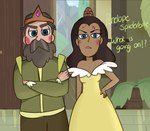 beard celestebutterfly comic dialogue disney duo english_text facial_hair female human human_only king_spiderbite male mammal mewman not_furry queen_spiderbite star_vs._the_forces_of_evil text