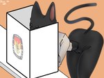 anthro big_butt black_body black_fur butt cat_tail clothed clothing election female fur president solo thick_thighs white_clothing rizal_ok domestic_cat felid feline felis mammal 4:3 hi_res