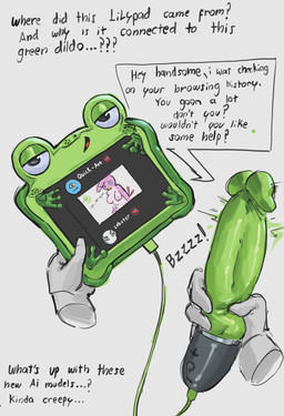 ambiguous_gender anthro bedroom_eyes breasts buzzing dialogue dildo duo female first_person_view genitals green_dildo green_penis gynomorph intersex looking_at_viewer narrowed_eyes penis seductive sex_toy social_media tablet talking_to_viewer vibrator fasstart angry_birds rovio_entertainment sega lilypad_(toy_story) stella_(angry_birds) avian bird human mammal hi_res
