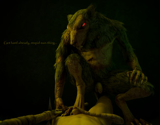 annoyed anthro armpit_hair balls body_hair butt_hair captured claws crouching digitigrade dirty duo feet finger_claws first_person_view flaccid foot_fetish foot_play footjob forced foreskin frown frustrated fur genitals grey_body grey_fur hairy hairy_balls holding_object holding_weapon human_on_anthro humanoid_genitalia imminent_rape imminent_sex interspecies leaning leaning_forward looking_at_viewer lying male male/male nipples nude on_back penis pubes rape rat_tail red_eyes scowl sex simple_background small_penis stomping tail tail_fetish tail_play talking_to_viewer tan_body text threatening toes ugly_bastard unretracted_foreskin weapon whiskers wounded torturabbit vermintide warhammer_(franchise) warhammer_fantasy human mammal monster murid murine rat rodent skaven 3d_(artwork) digital_media_(artwork) english_text