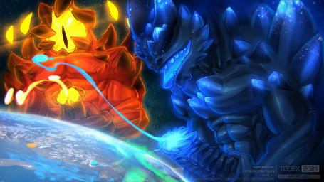 abs anthro big_penis bioluminescence blue_cum bodily_fluids colored_cum cum cumshot duo ejaculation erection genital_fluids genitals glowing glowing_cum macro male masturbation muscular muscular_male pecs penis planet space terra_macro unusual_bodily_fluids unusual_cum unusual_genital_fluids yellow_cum todex cyclops monster 2021 hi_res watermark