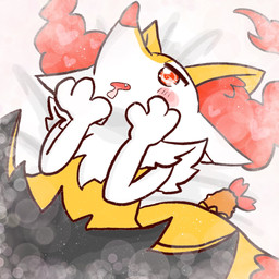 ambiguous_anthro ambiguous_gender anthro biped blush blush_stickers bodily_fluids cute_fangs dipstick_tail drooling fangs food lying markings object_in_tail on_back open_mouth saliva shrimp_(food) simple_background solo tail tail_markings teeth annyui0611 nintendo pokemon braixen canid generation_6_pokemon mammal pokemon_(species) 1:1 2022 digital_drawing_(artwork) digital_media_(artwork) half-length_portrait hi_res japanese_description portrait translated_description