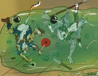 anal angry anthro bite biting_lip bone bubble clothing dagger defeated duo egg embedded_in_goo female forced hammer male male/female male_penetrated melee_weapon oviposition pawpads penetration slime sword tools torn_clothing trapped vaginal weapon bootyforge microsoft the_elder_scrolls ma'ara thesa felid feline gelatinous_cube goo_creature khajiit leopardus mammal ocelot hi_res