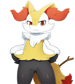 anthro black_body black_fur black_legs butt butt_from_the_front cheek_tuft crotch_lines facial_tuft featureless_crotch fingers fur inner_ear_fluff iris nude presenting_crotch pupils red_eyes tail thick_thighs tuft white_arms white_body white_fingers white_fur white_hands yellow_body yellow_ears yellow_fur yellow_tail sum nintendo pokemon braixen canid canine generation_6_pokemon mammal pokemon_(species) absurd_res hi_res