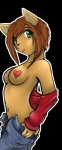 anthro breasts clothed clothing female pasties simple_background solo topless transparent_background undressing yunicoon chloe_winters felid feline lynx mammal 2010 alpha_channel