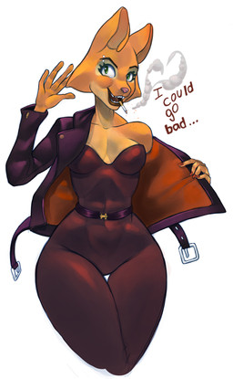 anthro belt breasts bright cigarette cigarette_in_mouth cigarette_smoke clothing dialogue eyebrow_piercing facial_piercing female fur green_eyes jacket latex latex_clothing latex_skinsuit looking_at_viewer medium_breasts object_in_mouth orange_body orange_fur piercing sharp_teeth simple_background skinsuit smoke smoke_heart solo teeth thick_thighs tight_clothing topwear white_background killykilo dreamworks the_bad_guys diane_foxington canid canine fox mammal absurd_res hi_res