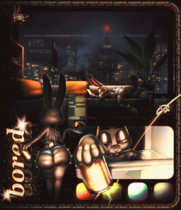4_fingers anthro beverage_can big_butt bottomwear butt cellphone city cityscape clothing electronics eyebrows female fingers fur furniture grey_body grey_fur huge_butt inside long_ears lying narrowed_eyes night on_front phone purple_eyes scut_tail short_tail sofa solo tail text thick_thighs topwear walking wide_hips sixsidesofmyhead disney zootopia judy_hopps nick_wilde european_rabbit lagomorph leporid mammal oryctolagus rabbit absurd_res english_text hi_res signature