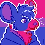 anthro bisexual_pride_colors buckteeth clothed clothing fur head_tuft hoodie lgbt_pride male notched_ear outline pride_colors smile snout solo teeth topwear tuft whiskers white_outline cloudpie conditional_dnp lgbt_pride_month mammal mouse murid murine rodent 2024 bust_portrait clip_studio_paint_(artwork) digital_drawing_(artwork) digital_media_(artwork) icon portrait restricted_palette