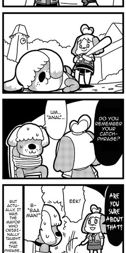 4koma animal_crossing anthro baseball_bat bkub canine chair comic dog english_text female humor isabelle_(animal_crossing) male mammal nintendo smile sweat text torture translated video_games whip
Rating: Safe
Score: 5
User: ROTHY
Date: January 25, 2015 4koma animal_crossing anthro baseball_bat bkub canine chair comic dog english_text female humor isabelle_(animal_crossing) male mammal nintendo smile sweat text torture translated video_games whip
Rating: Safe
Score: 5
User: ROTHY
Date: January 25, 2015