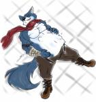 anthro belly big_belly body_outline clothed clothing male male_pred pecs solo topless vore gerardson dragon_ball dragon_ball_super bergamo canid canine canis mammal wolf