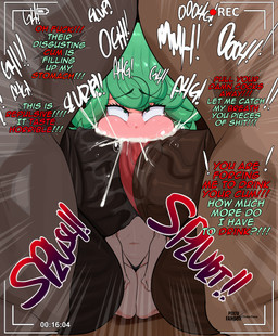 animal_genitalia animal_penis bestiality big_penis bodily_fluids camera_view cum cum_in_mouth cum_inside deep_throat equine_genitalia equine_penis eyelashes fellatio female female_on_feral female_penetrated feral genital_fluids genitals green_eyes green_hair group group_sex hair huge_penis human_focus light_body light_skin male male/female male_penetrating male_penetrating_female not_furry_focus oral oral_penetration penetration penile penis puffed_cheeks recording sex short_hair solo_focus speech_bubble text fake_face_(artist) one-punch_man one_(manga) tatsumaki equid equine horse human mammal absurd_res artist_name english_text hi_res watermark