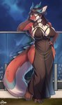 anthro big_breasts breasts clothing detailed_background dress eyewear female fingers fur horn huge_breasts night pose sky solo sunglasses tail teeth thick_thighs tongue auveiss hollow_hip_backless_chain_dress meme_clothing mythology vyse_renata dragon furred_dragon furred_scalie hybrid mythological_creature mythological_scalie scalie 2024 absurd_res digital_drawing_(artwork) digital_media_(artwork) hi_res meme signature