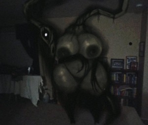 analog_horror anthro big_breasts breasts building curvy_figure dark_body dark_room female female_focus flashlight glowing glowing_eyes house huge_breasts huge_thighs looking_at_viewer monster_girl_(genre) nightmare_fuel skeletal teratophilia thick_thighs venus_body voluptuous voluptuous_female wide_hips guhg_kemonowo trevor_henderson long_horse_(trevor_henderson) monster 2025 adversarial_noise mixed_media