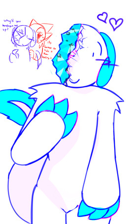 anthro arm_tuft big_tail black_blood blood blue_claws blue_crystal blue_crystal_flesh blue_horn blue_outline blue_tail_tip blush bodily_fluids claws colored_blood cracks dipstick_tail fur gore hello horn markings outline outline_blush outline_heart red_outline shoulder_tuft smile spade_tail tail tail_markings tuft unusual_blood unusual_bodily_fluids white_body white_fur hehehahah81 enzo_(hehehahah81) kyle_(hehehahah81) humanoid absurd_res hi_res sketch