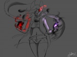 anthro biped bottomwear clothed clothing death_god female front_view fur glowing grey_background magic magic_user red_eyes red_sclera shorts simple_background solo standing tail tail_tuft tuft irae kaala_irae_aikanaro mammal var'kel 2015 signature