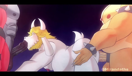 anal anthro balls erection fellatio genitals group group_sex male male/male musclegut muscular muscular_male obese oral overweight penile penis saggy_balls sex spiked_penis spikes spikes_(anatomy) spitroast threesome trio vein veiny_penis mirandaths mario_bros nintendo pokemon undertale_(series) asgore_dreemurr bowser generation_7_pokemon incineroar pokemon_(species) animated hi_res no_sound short_playtime video