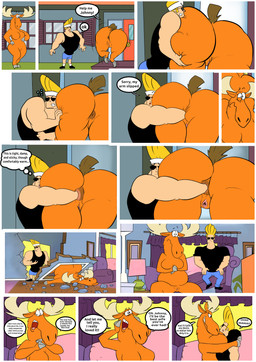 accidental_anal accidental_sex anal anal_fisting anal_penetration anthro antlers anus big_breasts big_butt big_female blonde_hair breasts butt coach curtains destruction_of_property dialogue door duo eyewear female fisting gaping gaping_vagina garden genitals hair hooves horn lamp male male/female muscular muscular_male penetration puffy_anus sex short_tail speech_bubble stuck sunglasses tail text vulva window foxxxiny90 cartoon_network johnny_bravo_(series) becky_(johnny_bravo) johnny_bravo deer human mammal moose new_world_deer absurd_res comic english_text hi_res