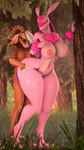 anthro areola big_breasts big_butt breasts butt duo female forest interspecies male male/female nipples outside_sex palphilia penetration pink_areola pink_nipples plant sex size_difference thick_thighs tree vaginal vaginal_penetration slick3d palworld pocketpair warfare_machine lovander_(mayosplash) warfare_goat bovid caprine goat lovander mammal pal_(species) 3d_(artwork) 9:16 digital_media_(artwork) hi_res source_filmmaker_(artwork)