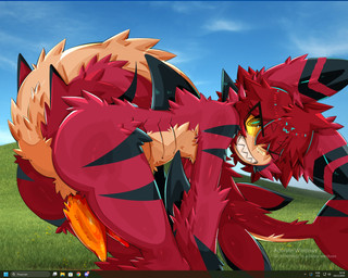 anthro fluffy fluffy_arms fluffy_chest fluffy_hair fluffy_legs fluffy_tail genitals hair male penile_spines penis solo tail text gaogomon bliss_(image) discord_(app) microsoft microsoft_windows windows_11 windows_xp gaogomon_(oc) aquatic fish shark absurd_res english_text hi_res