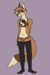 2:3 anthro bra canid canine clothing female fox mammal metriccaboose panties sasha_(metriccaboose) slim solo standing underwear