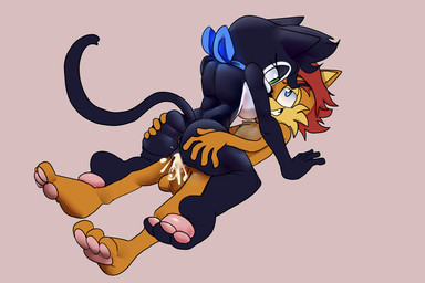 anus black_body black_fur blue_eyes bodily_fluids brown_body brown_fur butt butt_grab cum cum_in_vagina cum_inside duo female fur genital_fluids genitals hair hand_on_butt looking_at_another male male/female nude nude_female nude_male penetration penile penile_penetration penis penis_in_vagina red_hair tail vaginal vaginal_penetration vulva nicole_chees archie_comics sega sonic_the_hedgehog_(archie) sonic_the_hedgehog_(comics) sonic_the_hedgehog_(series) elias_acorn hershey_the_cat animal_humanoid cat_humanoid felid felid_humanoid feline feline_humanoid humanoid mammal mammal_humanoid rodent sciurid tree_squirrel hi_res