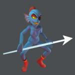 anthro breasts casual_nudity eye_patch eyewear female hair jiggling melee_weapon non-mammal_breasts nude polearm ponytail red_hair simple_background solo spear teeth weapon machv99 rafaknight-rk third-party_edit undertale undertale_(series) undyne fish marine 1:1 2016 3d_(artwork) 3d_animation animated digital_media_(artwork) low_res short_playtime